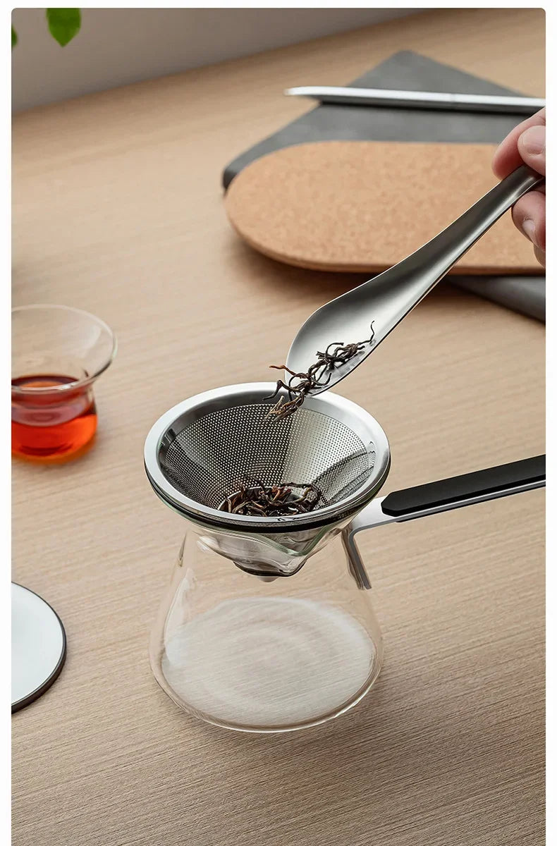 300ML One-button Filtration Tea Pot Long Handle Anti-scald High-end Glass Teapot Tea Brewer Magnetic Tea Water Separation Cups