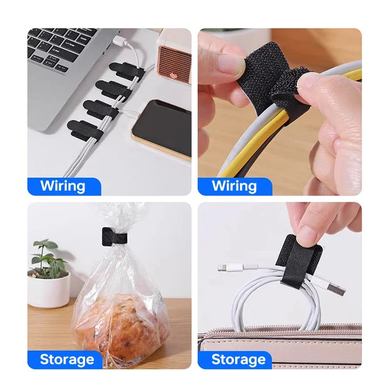 Reusable Cable Storage Boxs Sticker Desk Organizing Adjustable Cable Holder  Organizer Desktop Management Belt