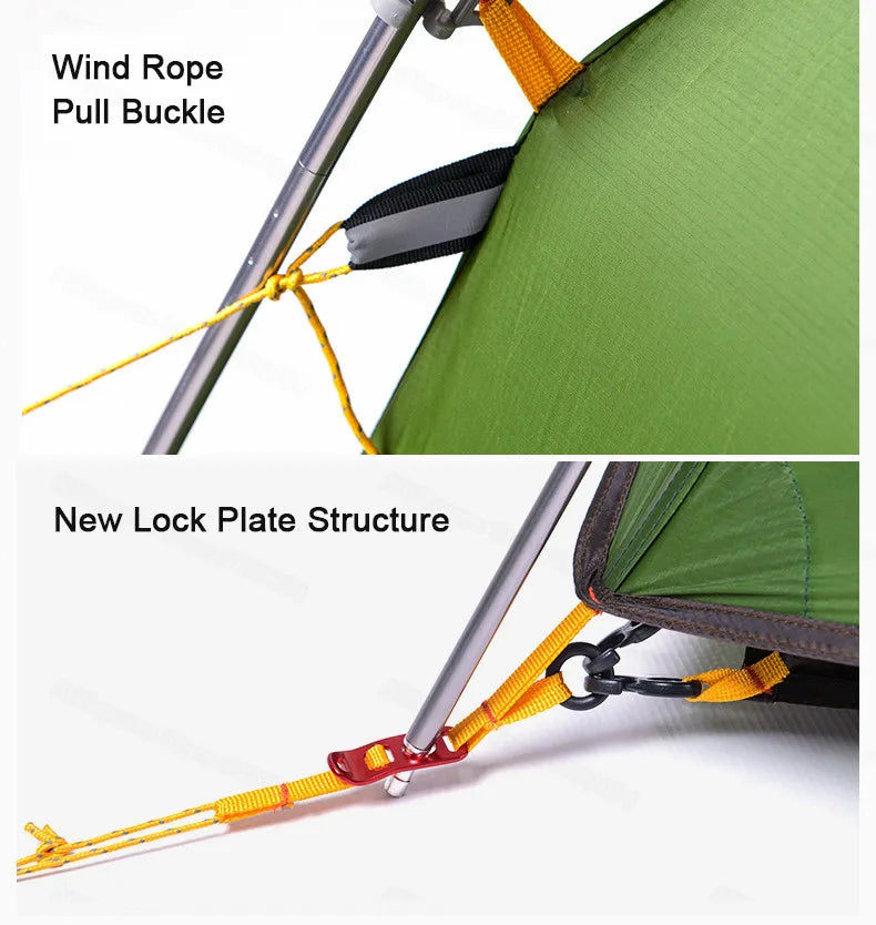 Naturehike Cloud Peak 2 Camping Tent 2-Person 20D Waterproof Ultralight Outdoor Travel Double Layer Tent 4-Season Use