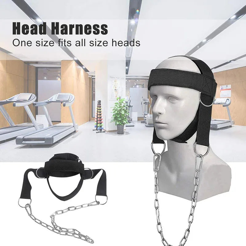 Head Neck Training Head Harness Body Strengh Adjustable Exercise Strap Neck Muscle Power Training Gym Fitness Weight Bearing Cap