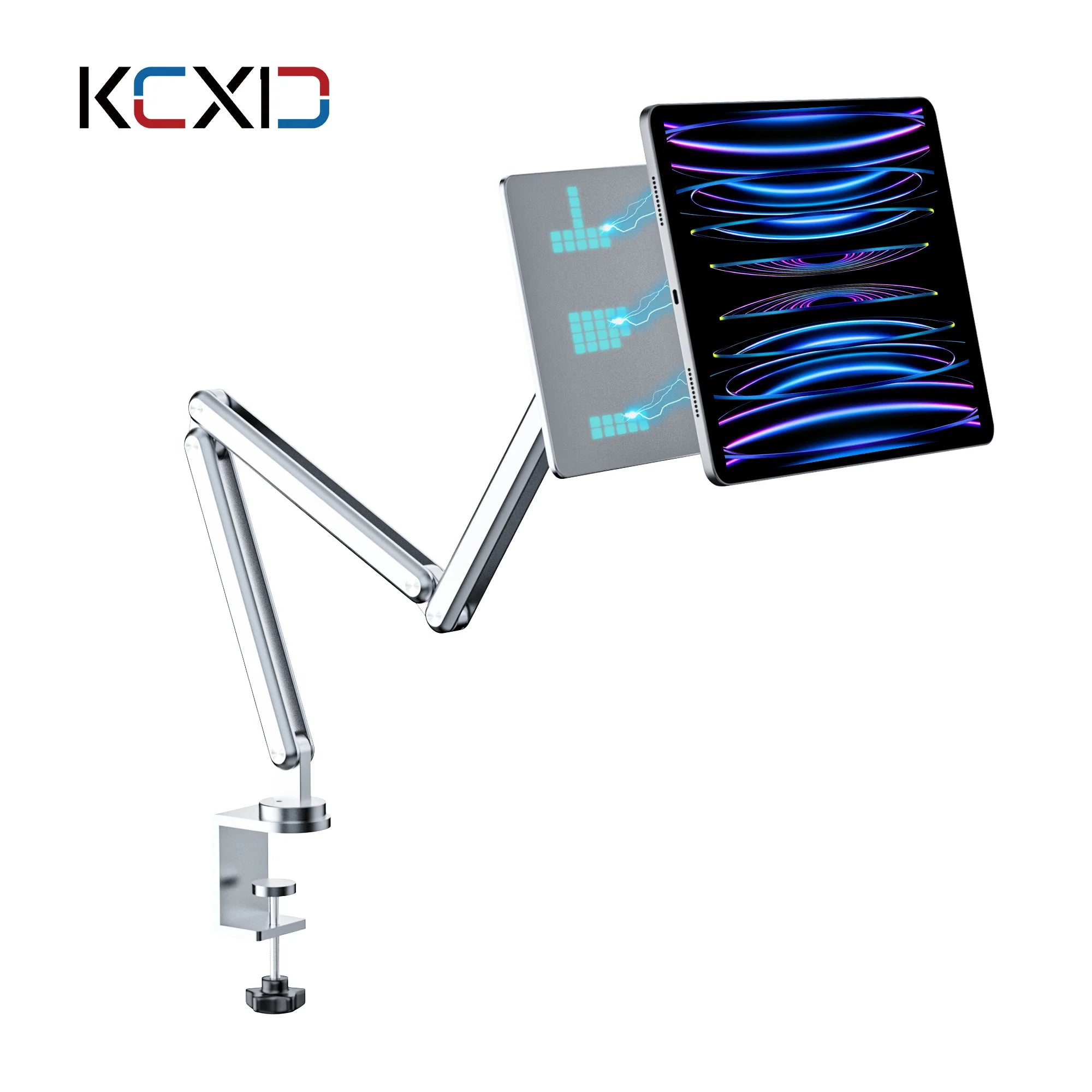 KUXIU Desk Long Arm magnetic tablet holder Adjustable Foldable Tablet Stand For iPad Pro 12.9/11，For Work/Painting iPad Bracket