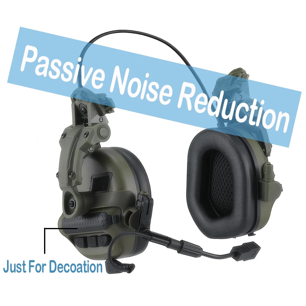 ARM NEXT Tactical Headset Non-picking Noise-Cancelling Headset Microphone Intercom Military Headphones with PTT Adapter