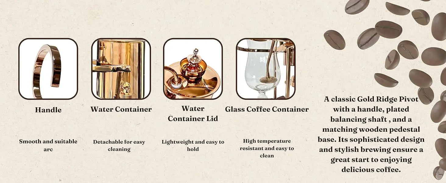 Coffee Maker Vacuum Brewing System | Vintage Classic Retro Luxury Exquisite Design |