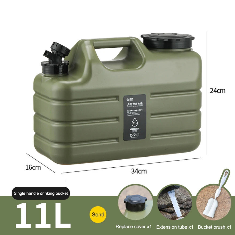 11L/12L Large Water Tank Outdoor Water Bin with Faucet & USB Rechargeable Electric Water Pump Water Tank for Camping Fishing