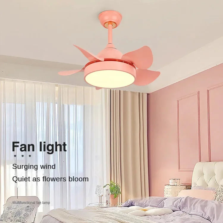 Modern Small Whirlwind Fan Ceiling Chandeliers LED Dining Room Living Room Bedroom Pendant Light Room Strong Wind Fan Light