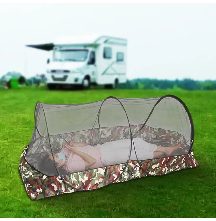 Camping Mosquito Net Tarp Tents Waterproof Travel Folding Portable for Trips Outdoor Garden Single-door Dormitory Anti-mosquito.