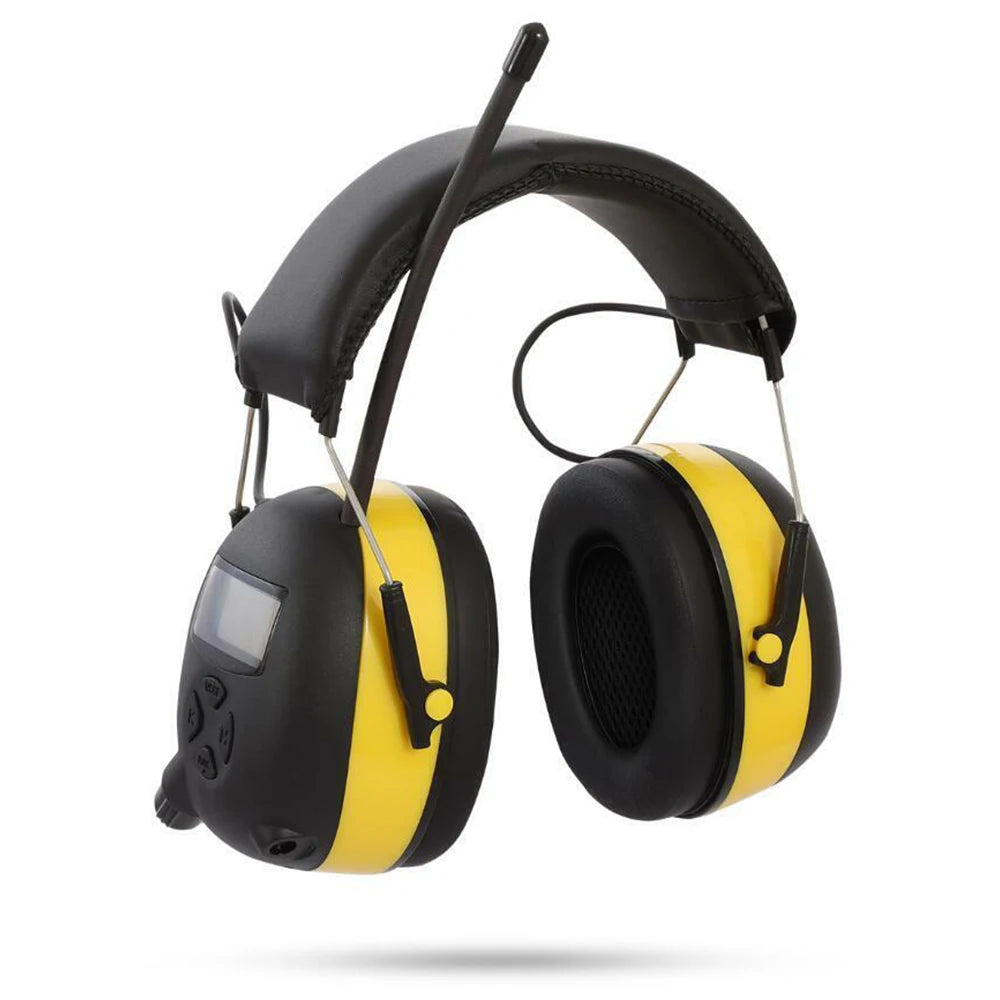 Noise Reduction Safety Ear Muffs, Shooting Hearing Protection Earmuffs Digital AM FM Radio Stereo Noise Cancelling Headphone