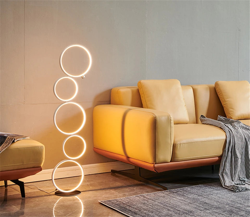 Nordic Led Floor Lamp for Living Room Touch Switch 3 Levels Dimming Metal Iron Decoration Home Corner Stand Lighting