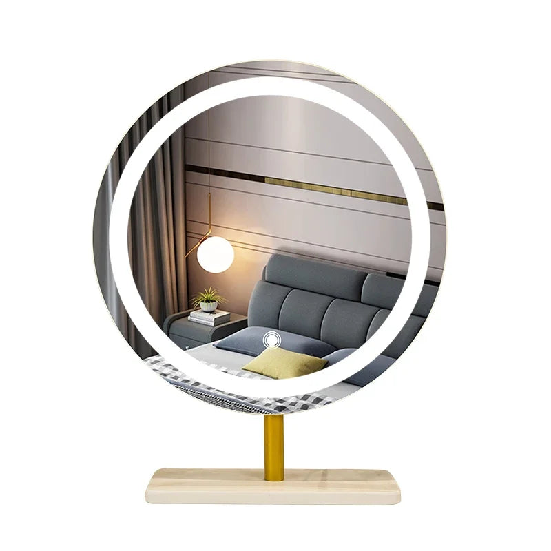 Modern Decorative Mirrors Living Room Quality Jeweler Gold Smart Decorative Mirror Round Makeup Espejo Pared Wall Decoration