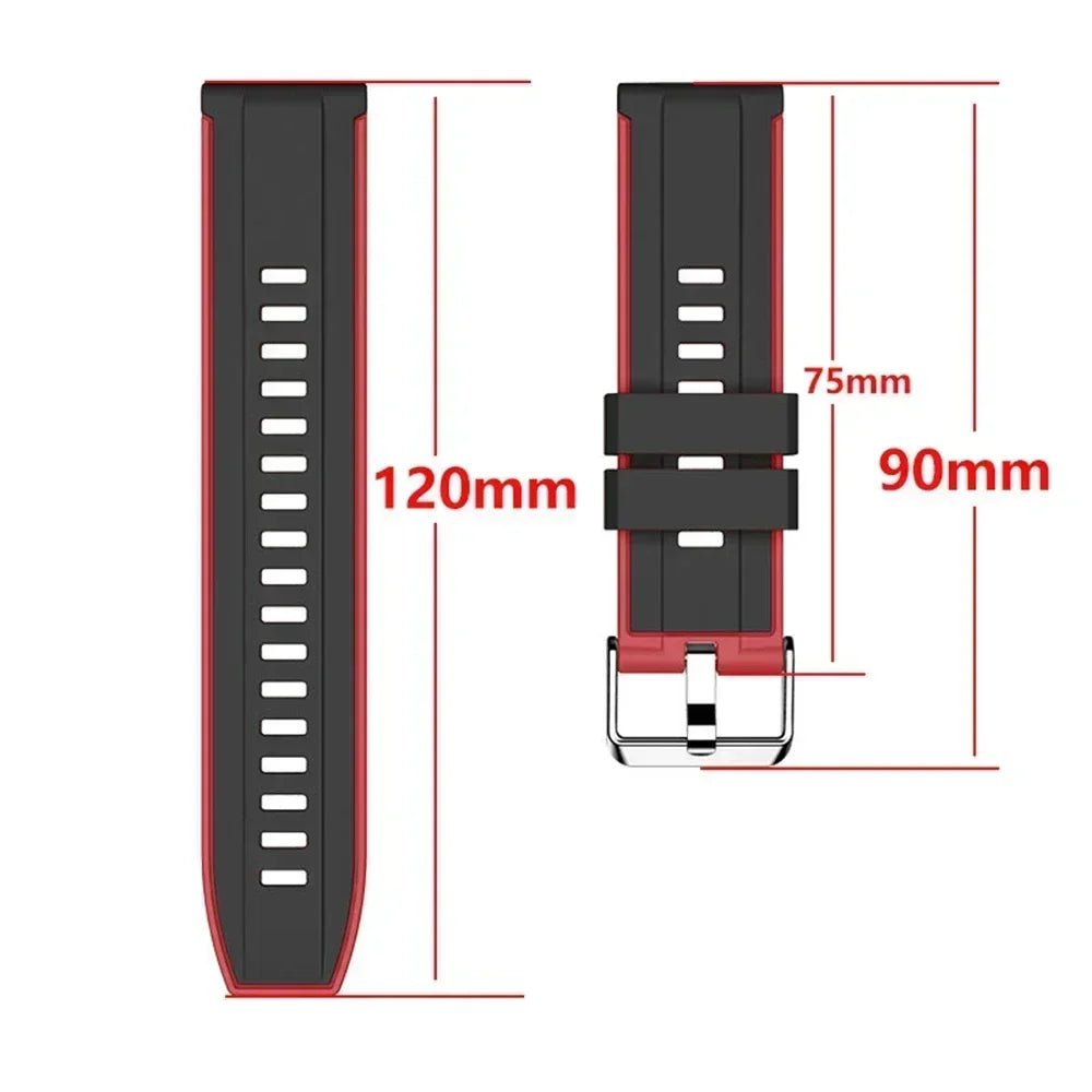 Silicone 22 20mm Watch Strap for HUAWEI WATCH GT 4 Pro 46mm Band GT 3 SE 2 42mm HONOR Magic Watch4 GS 3 Pro Replacement Bracelet