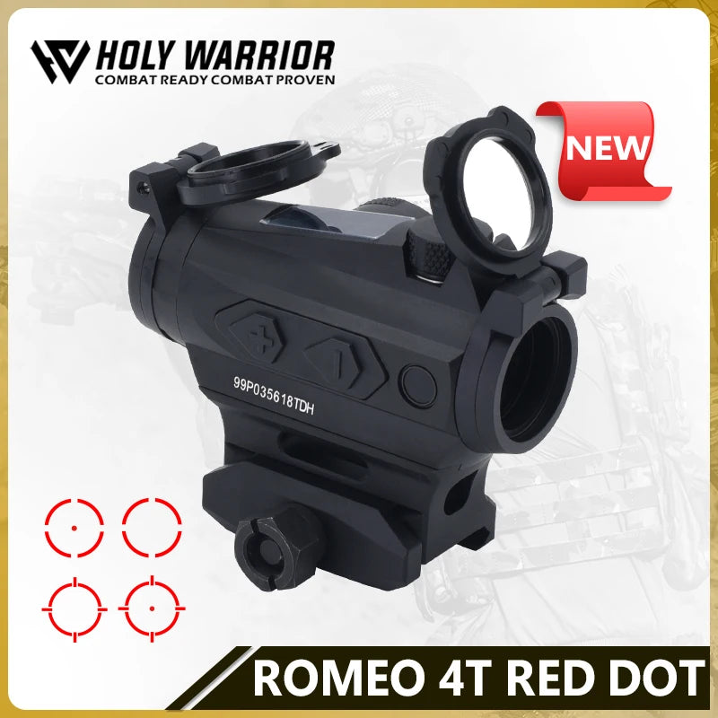 Holy Warrior New 4T 1X20mm Tactical solar powered red dot sight 2 MOA 4 different Reticle