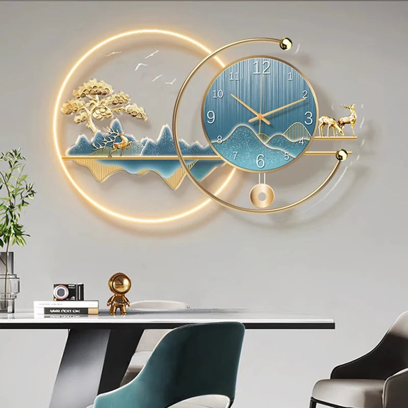 Luxury Digital Xenomorph LED Wall Clock – Futuristic Elegance for Modern Interiors