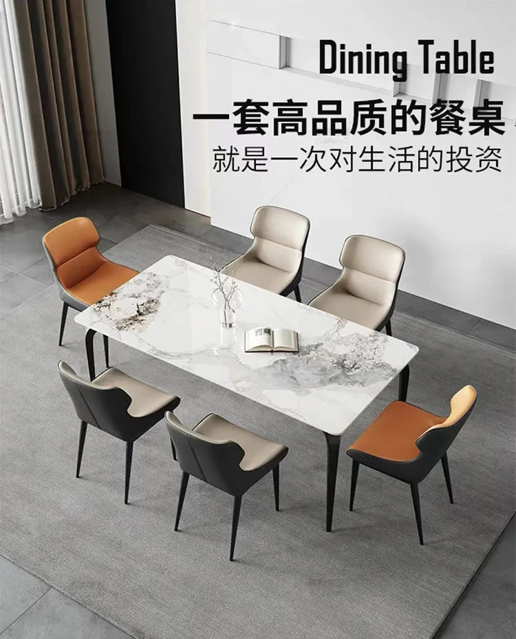 Simple Modern Kitchen Table Slate Receptionist Coffee Design Dining Tables Nordic Luxury Mesas De Jantar Small Furniture HD50CZ