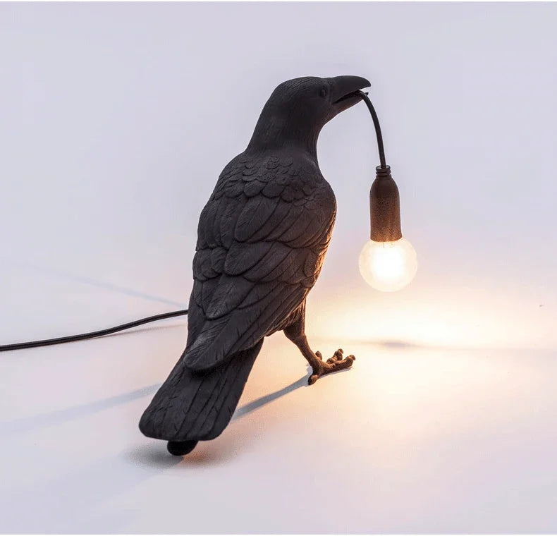 Resin Lucky Bird Crow Wall Lamp Table Lamp Night Light Bedroom Bedside Living Room Wall Lamp Home Decoration