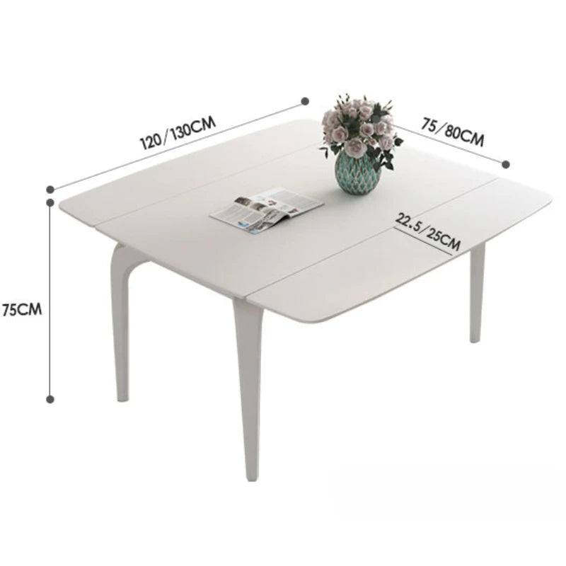 Extendable Poker Dining Table Study Folding Slate Modern Coffee Tables White Simple Tavoli Da Pranzo Kitchen Furniture HD50CZ