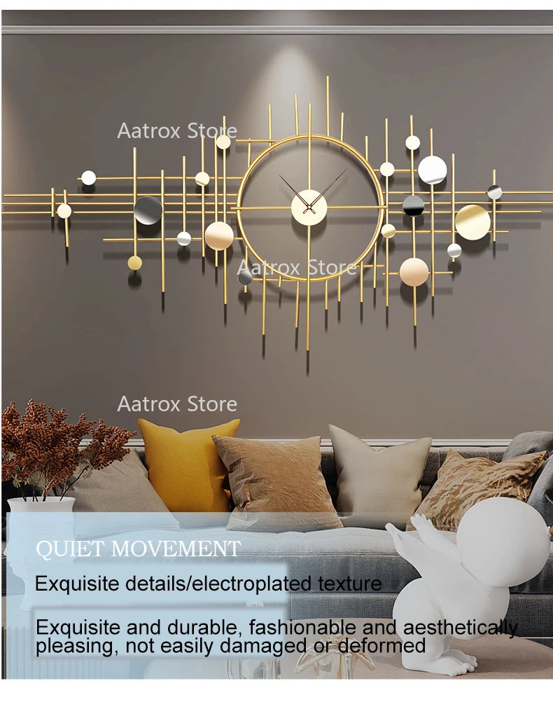 Silent Electronic Large Wall Clock Decorative Creative Kitchen Wall Clock Luxury Room Decorations Reloj Home Design Exsuryse