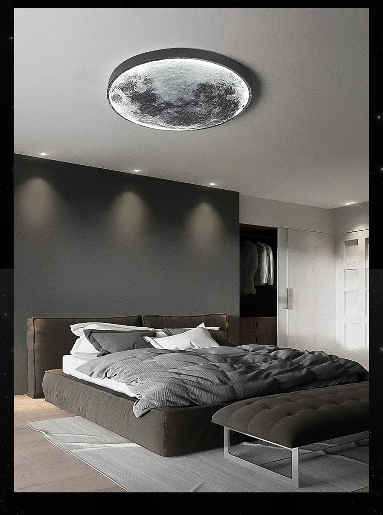 Modern minimalist moon wall lamp creative mural living room background wall decoration lamp art bedside wall light