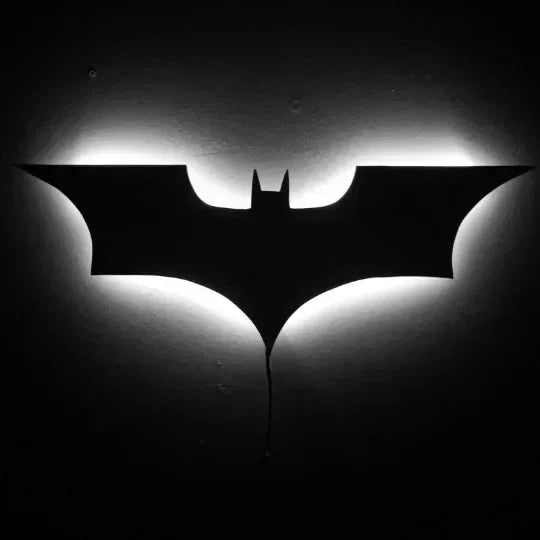 Batmanes Night Light Cool Remote Control Multi Color 3D Creative Bat Atmosphere Home Decoration Bedroom Wall Hanging Lamp