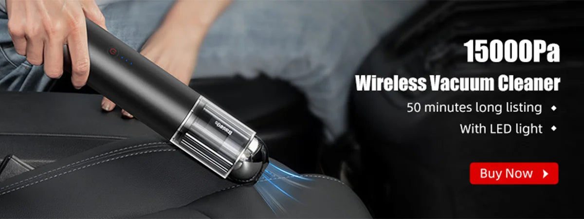 Baseus A0Pro Car Vacuum Cleaner Wireless Mini Portable Auto Vacuum Cleaner Cordless Vehicle Vacuum Cleaner for Car PC Cleaning