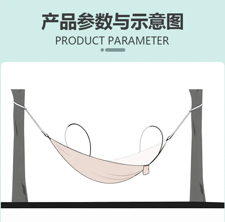 Enjoy cross-border exclusive hammock outdoor double person anti rollover 210T nylon spinning pole anti mosquito hammock