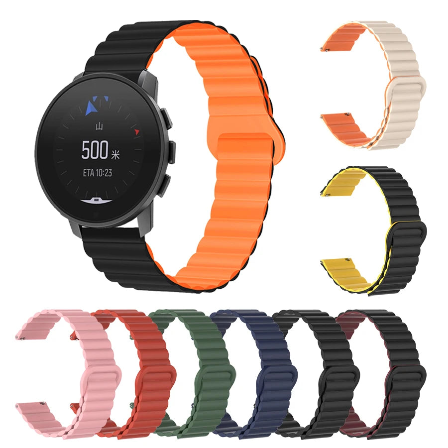 Silicone Magnetic Loop Strap For SUUNTO 9 PEAK Smart Watch Band Sports Wristband For SUUNTO 5 Peak Bracelet Correa For SUUNTO 3