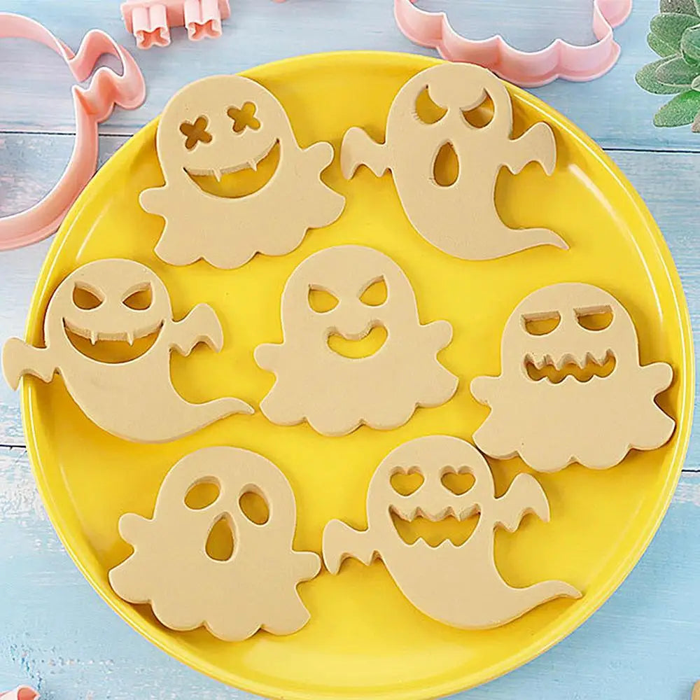 Ghost Cookie Cutter Halloween Ghost Cookie Cutter Molds Kit Ghost Pattern Design Cookie Cutter For Chocolate Cake Fillings Cake