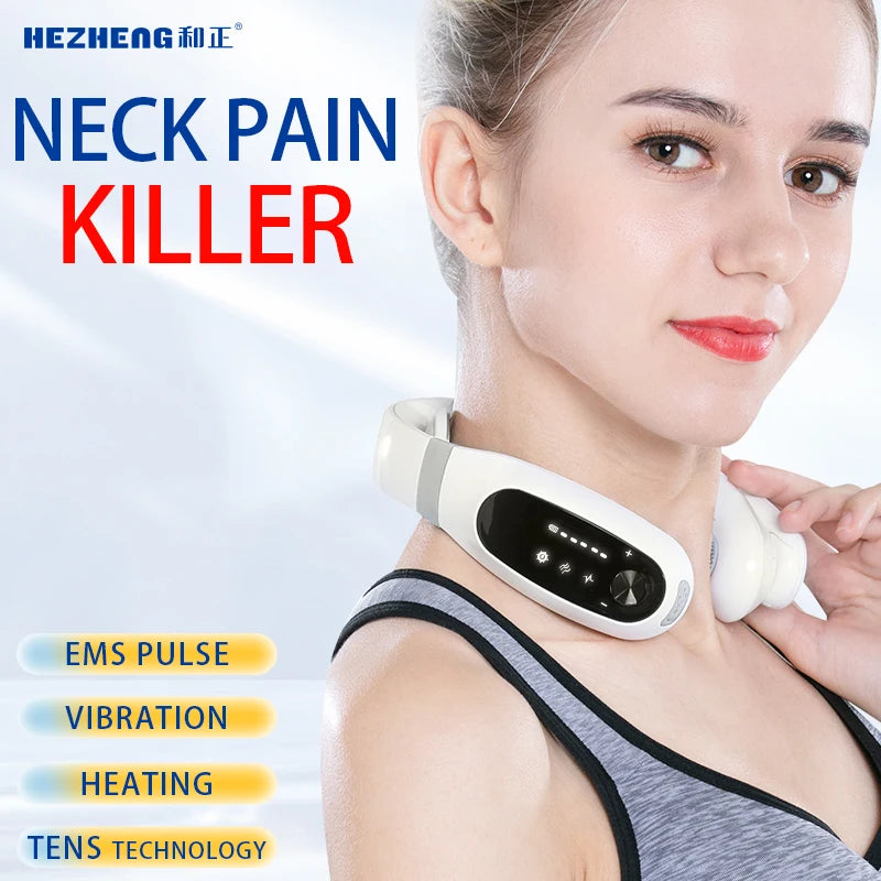 New Product Ideas 2024 Smart Health Wellness Neck Care Massager TENS Heating Therapy Muscle Pain Relief cervical Massage Device