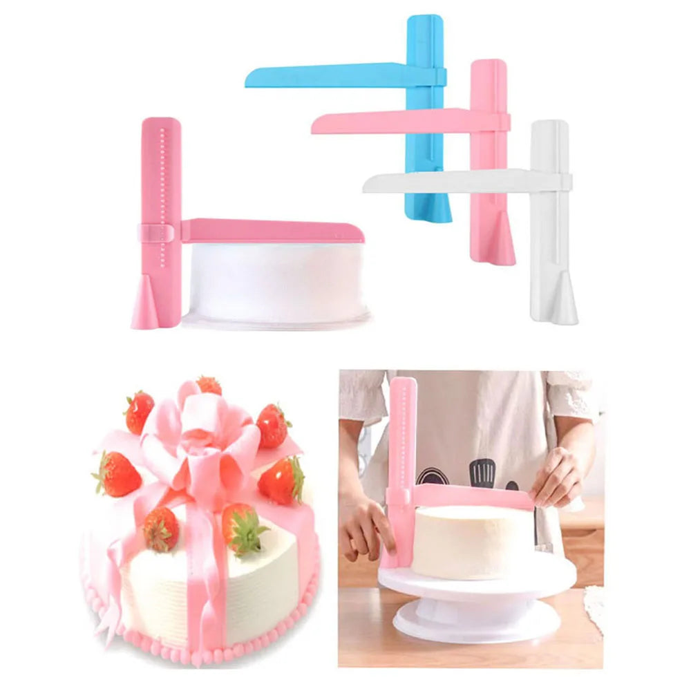 Cake Stand Holder Pure Colour Simple Design Kitchen Plastic Smooth Sream Edge Height Adjustable Gadget Utensil DIY Home Supplies