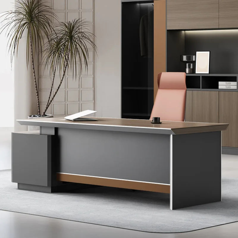 European Luxury Office Desk Reception Executive Floor Organizers Computer Desks Storage Standing Mesa De Computador Furniture