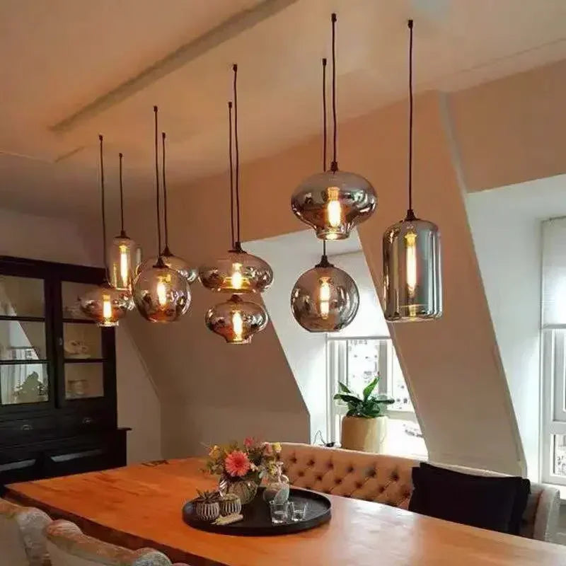 Modern Glass Chandeliers For Dining Tables Living Room Kitchen Office Coffee Hanging Lamp Nordic Home Pendan Light