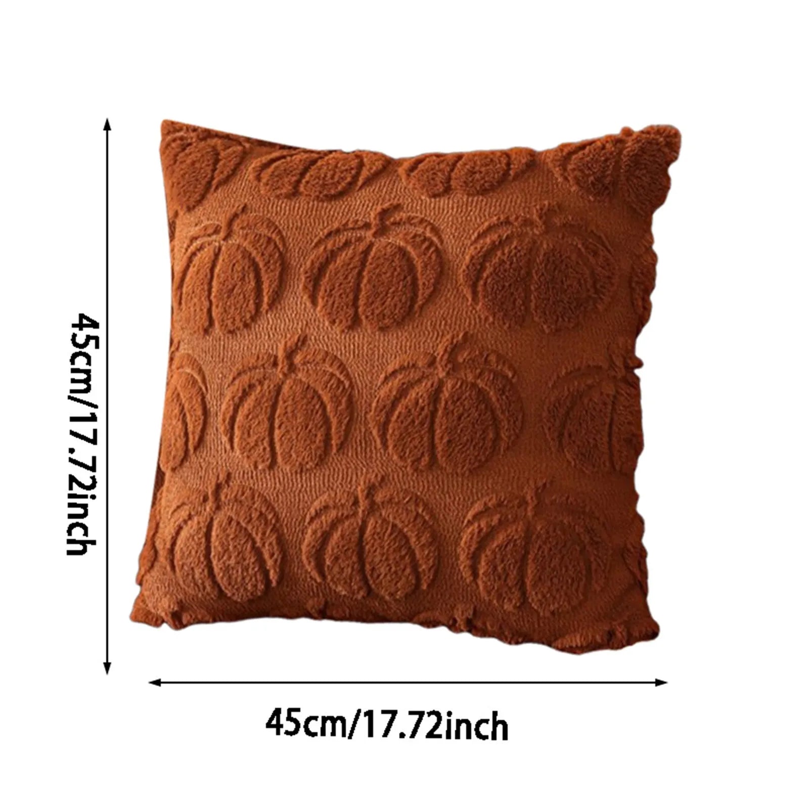 1pc Fall Pillow Covers Fall Decorations Autumn Orange Pumpkin Throw Pillow Cases Soft Plush Faux Fur Wool Couch Cushion Case