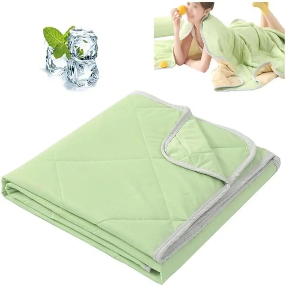 New Double Sided Cooling Blanket Cold Effect Breathable Conditioning Quilt Skin-Friendly Solid Color Cooler Quilt