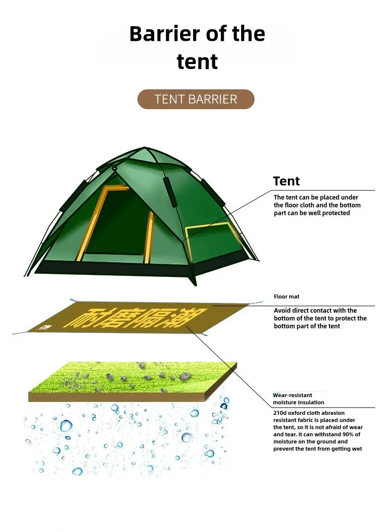 Picnic Mat Outdoor Tent Ground Cloth Camping Thickened Oxford Cloth Waterproof Anti Tying Protection Multi-purpose Tent Mat