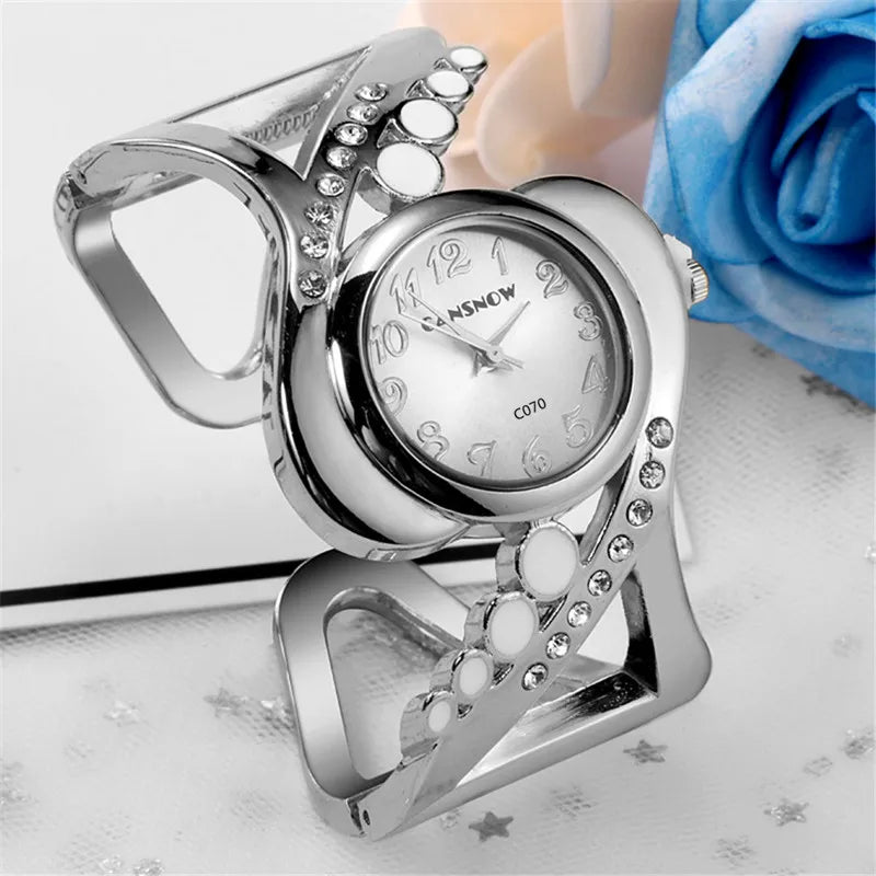 Elegant Bangle Quartz Wristwatch