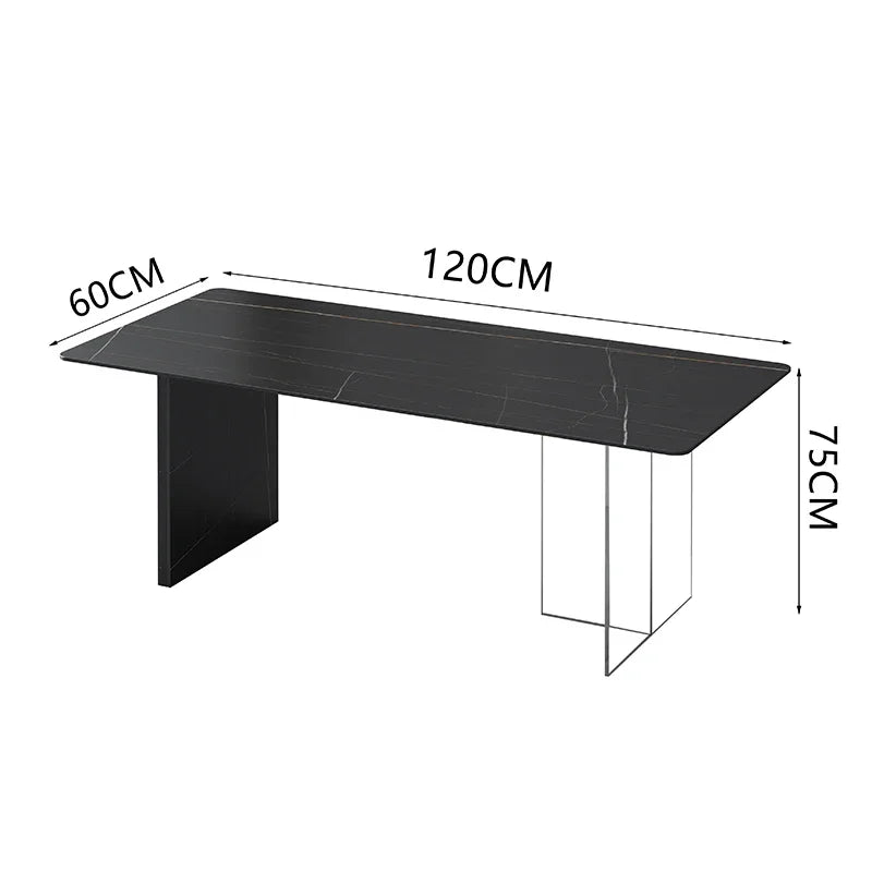 Nordic Minimalist Writing Desk Black Acrylic Manicure Design Dining Tables Modern Kitchen Mesas De Jantar Furnitures HD50CZ