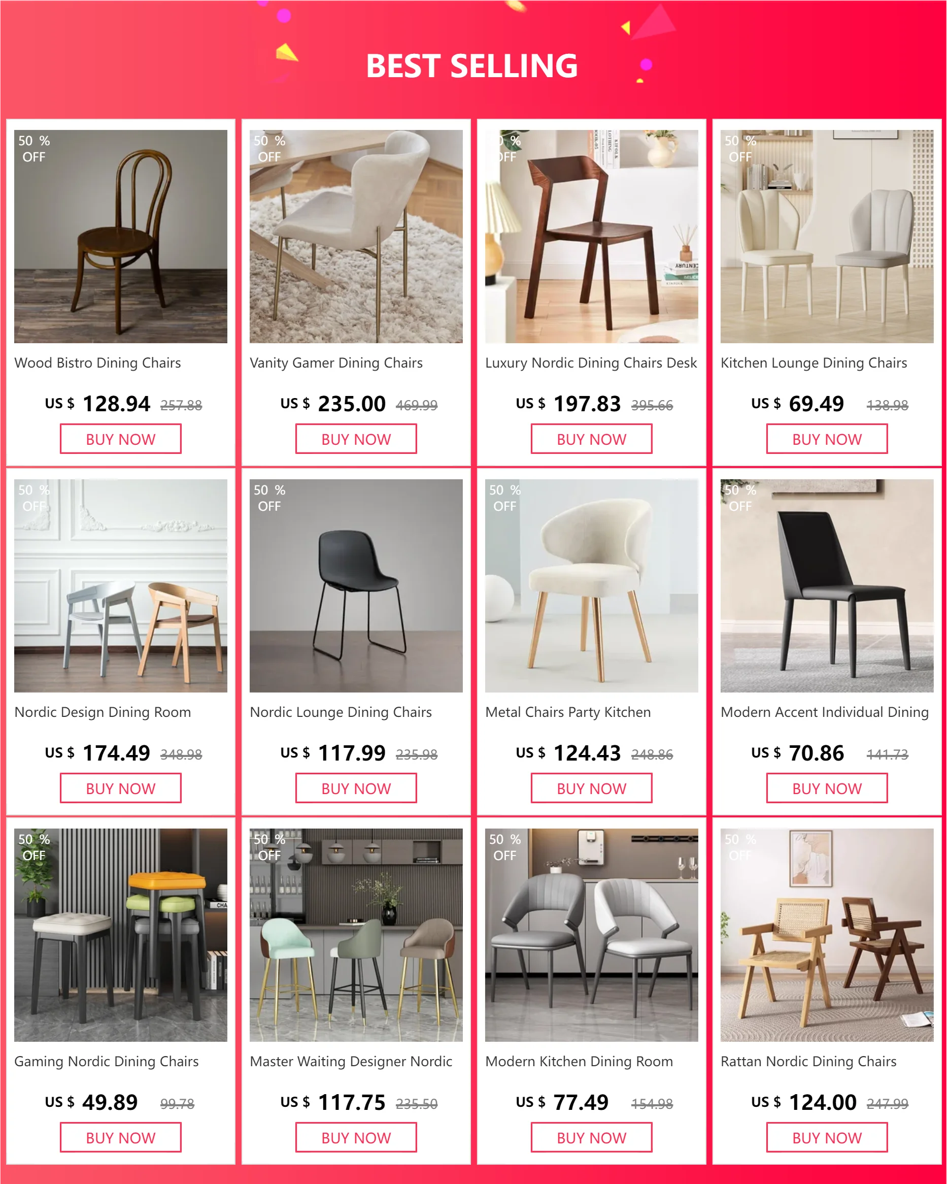 Nordic Vanity Dining Chairs Lounge Design Luxury Vintage Rattan Kitchen Chairs Wood Party Chaises Salle Manger Furniture XR50CY