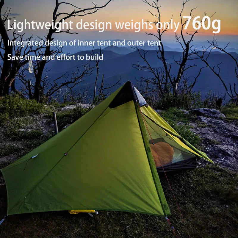 Lanshan-Silnylon Rodless Tent, 230cm, 3F UL GEAR, 1 Ultralight Camping, 3/4 Season, 15D, New Version, 2023