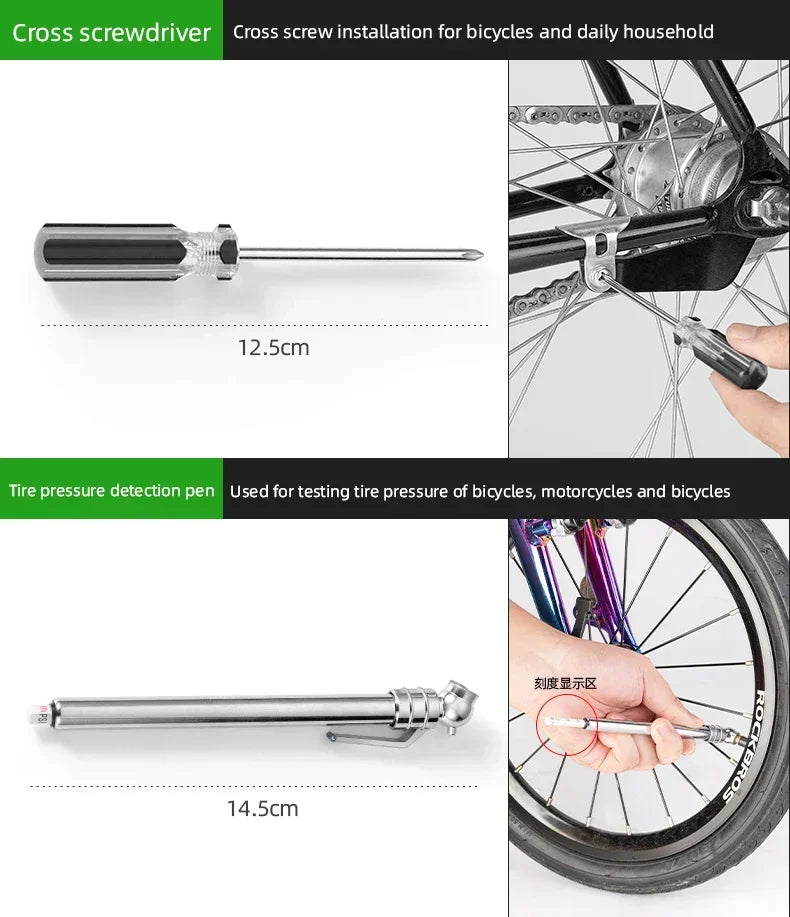 ROCKBROS Bicycle Tool Sets Box Cycling Tools Professional Bike Multifunction Bicycle Repair Tool Key Set Cycling Tools