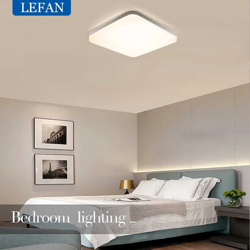 modern square atmospheric LED ceiling Lighting living room light simple bedroom light Nordic light rectangular art