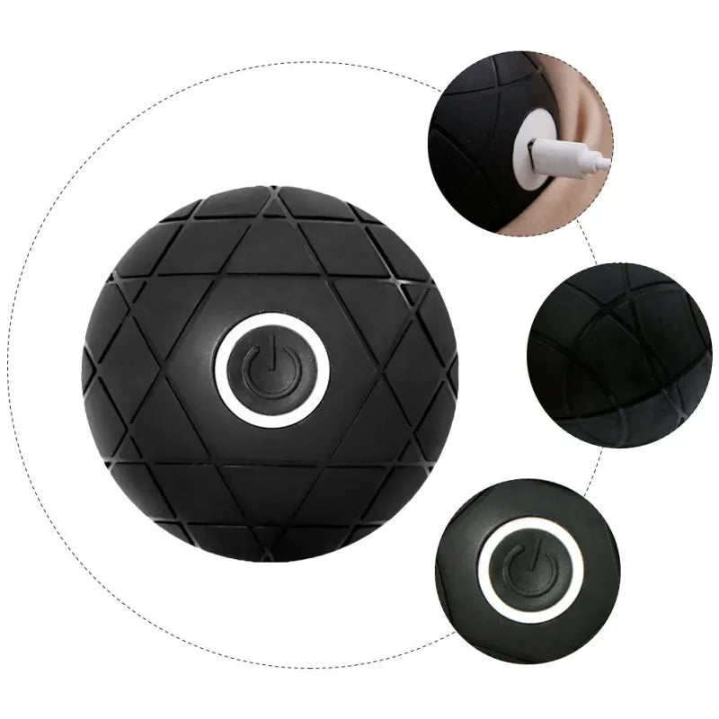 Electric Hemisphere Massage Ball Roller Rechargeable Sport Fascia Ball Fitness Yoga Ball Muscle Relax Body Leg Muscle