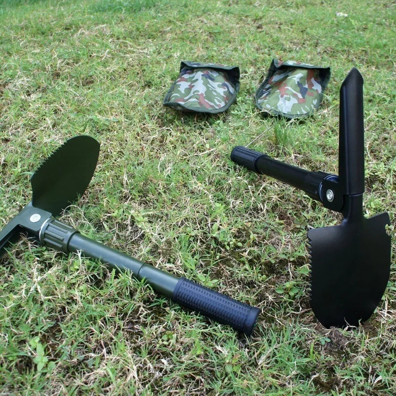 Multifunction Camping Shovel Survival Folding Shovels Military Tactical Shovel Hiking Outdoor Garden Hoe Digging Tool Kit