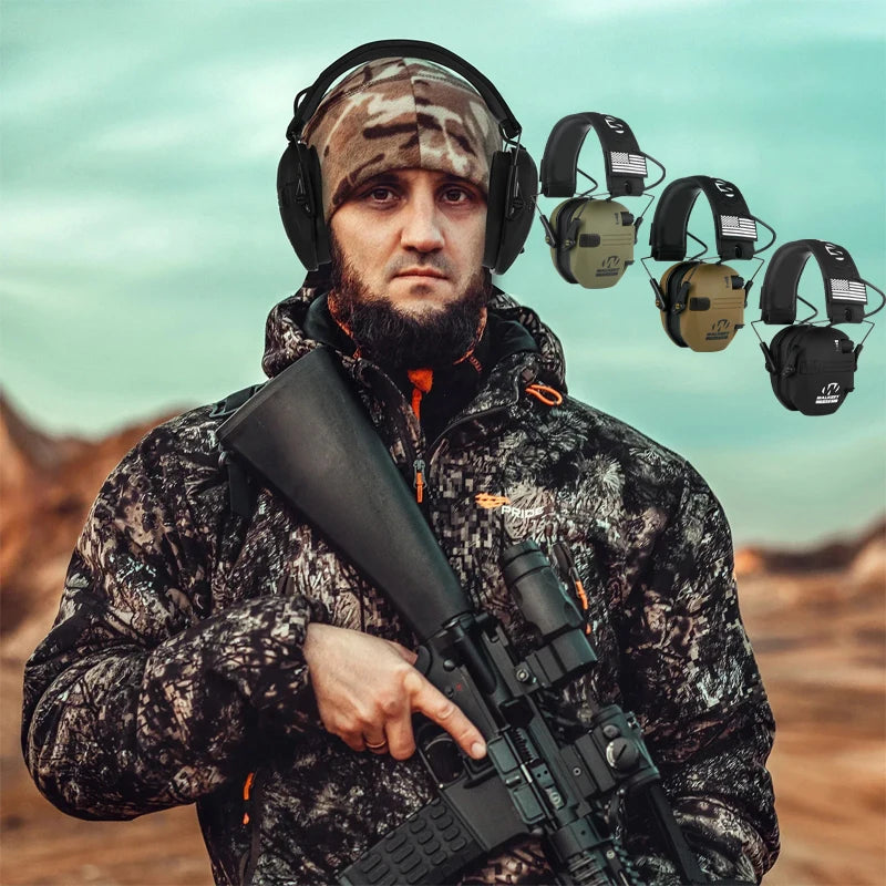 Original Tactical Electronic Shooting Earmuff Outdoor Sports Anti-noise Headset Impact Sound Amplification Hearing