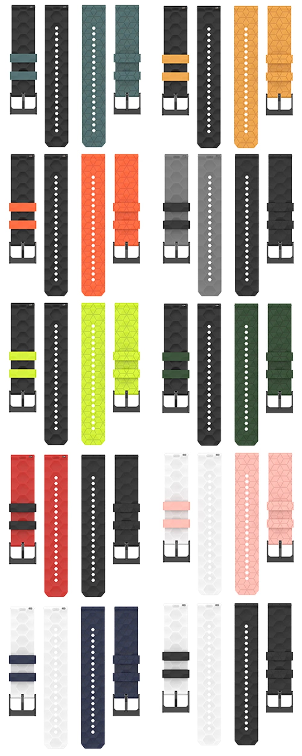 Silicone 22 20mm Watch Strap for HUAWEI WATCH GT 4 Pro 46mm Band GT 3 SE 2 42mm HONOR Magic Watch4 GS 3 Pro Replacement Bracelet