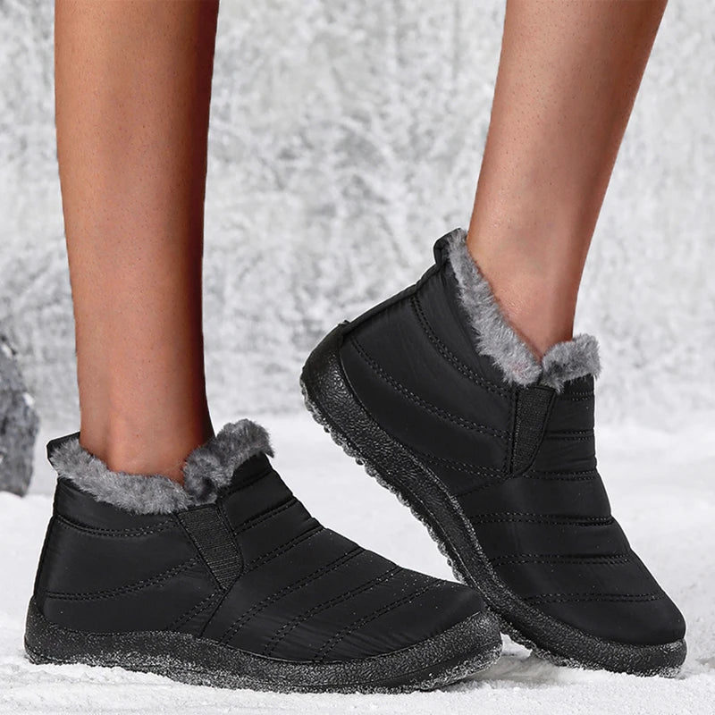 Platform Boots Women Snow Plush Shoes Woman Slip On Shoes New Ankle Boots Winter Boots For Women Lightweight Botas Mujer