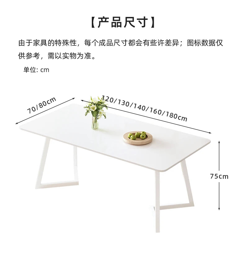 Slate Modern Dining Tables White Minimalist Balcony Nordic Kitchen Table Simple Metal Mesas De Jantar Small Furniture HD50CZ