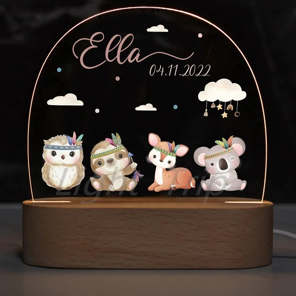 Romantic Love 3D Acrylic Led Lamp for Home Children's Night Light Table Lamp Christmas Party Decor Valentine's Day Bedside Lamp