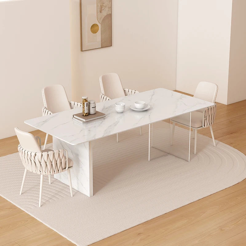 Nordic Simple Kitchen Table White Modern Coffee Design Dining Tables Slate Minimalist Mesas De Jantar Small Furniture HD50CZ