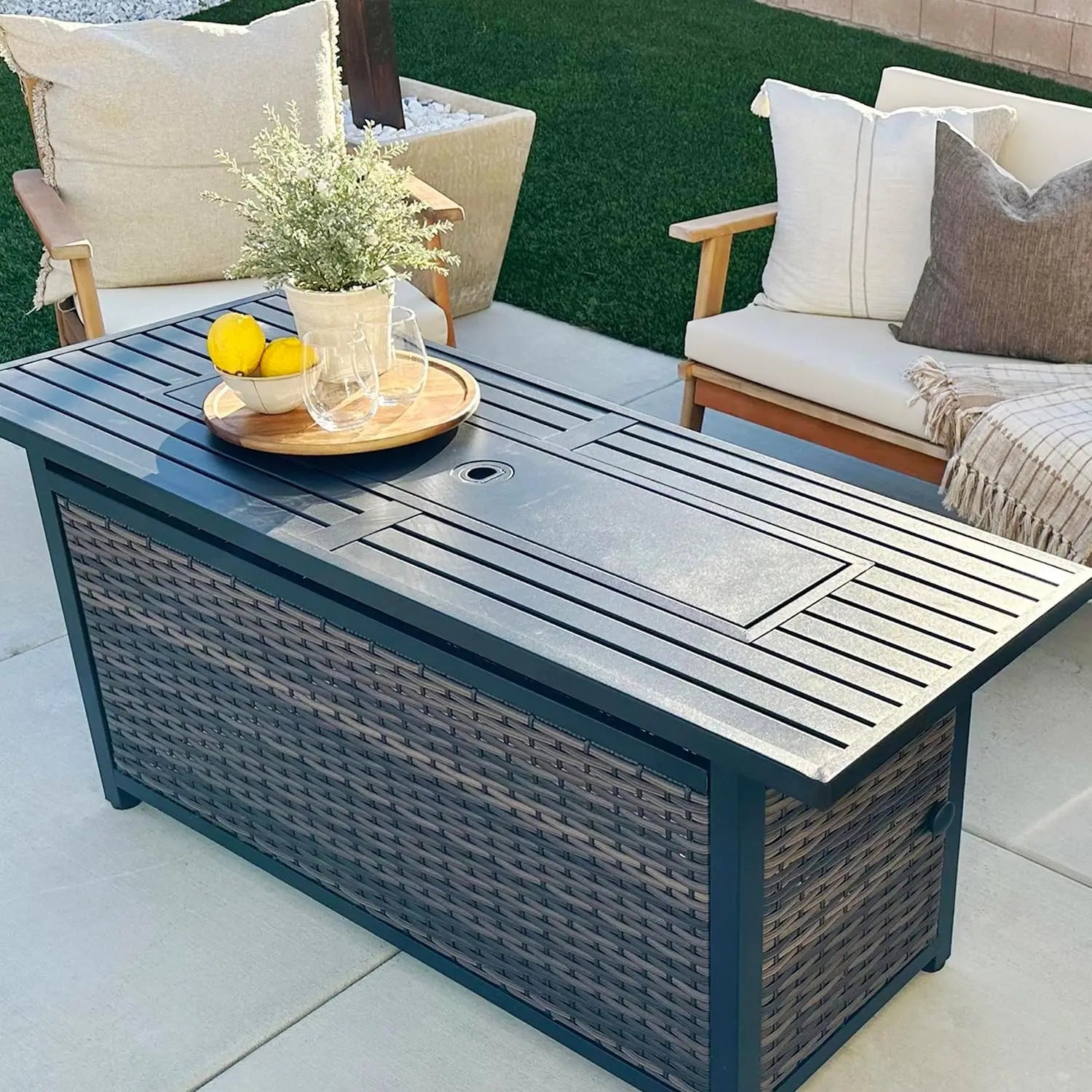 EmberGlow Propane Fire Pit Table