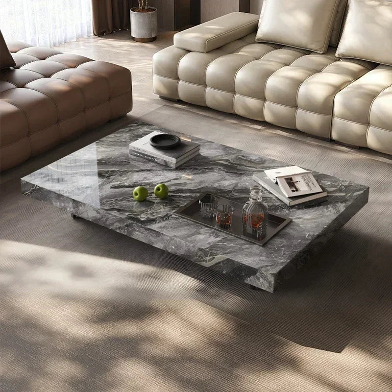 Minimalist Luxury Rock Slab Coffee Table