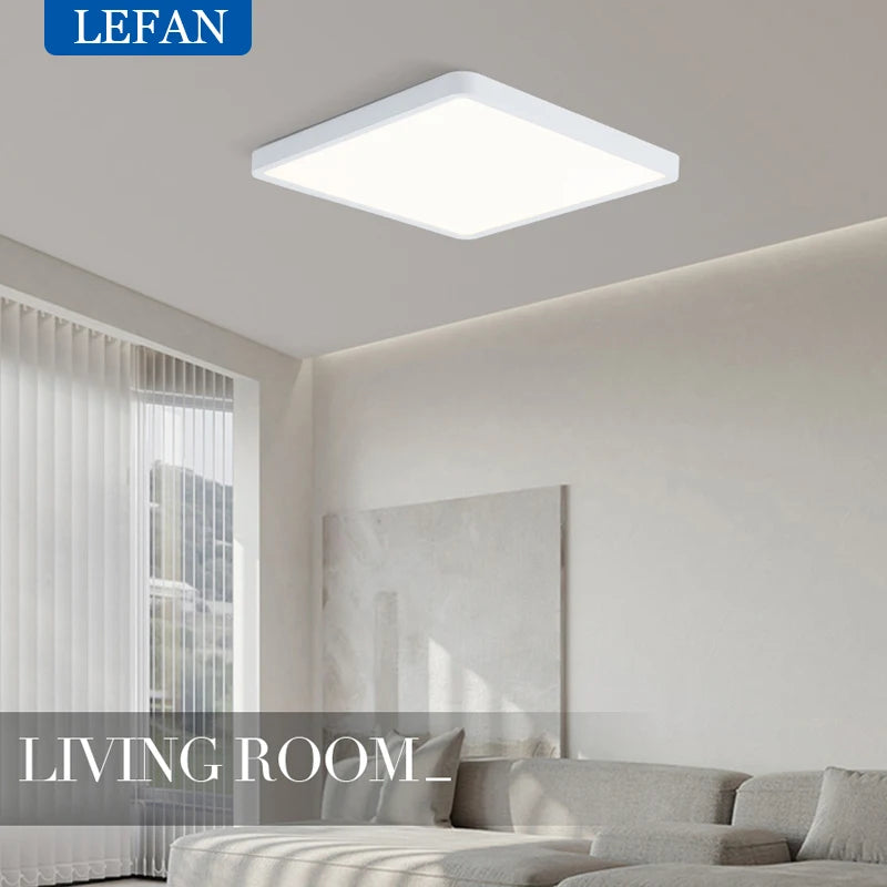 modern square atmospheric LED ceiling Lighting living room light simple bedroom light Nordic light rectangular art